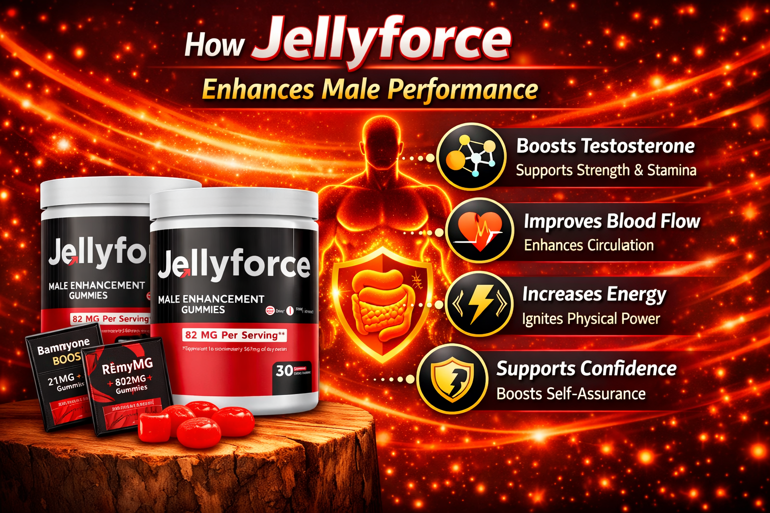 How Jellyforce works — boosts testosterone, improves blood flow, increases energy, supports confidence